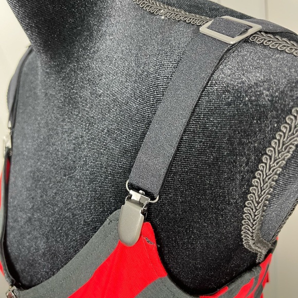 KILLSTAR x AVRIL LAVIGNE Setlist Zip Up Crop Top Tank Vest Striped Black Red L - Picture 12 of 16